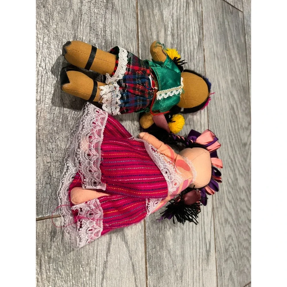 Mexican Rag‎ Dolls Set 2 Navajo Traditional Maria Folk Art Handmade Otomi Native